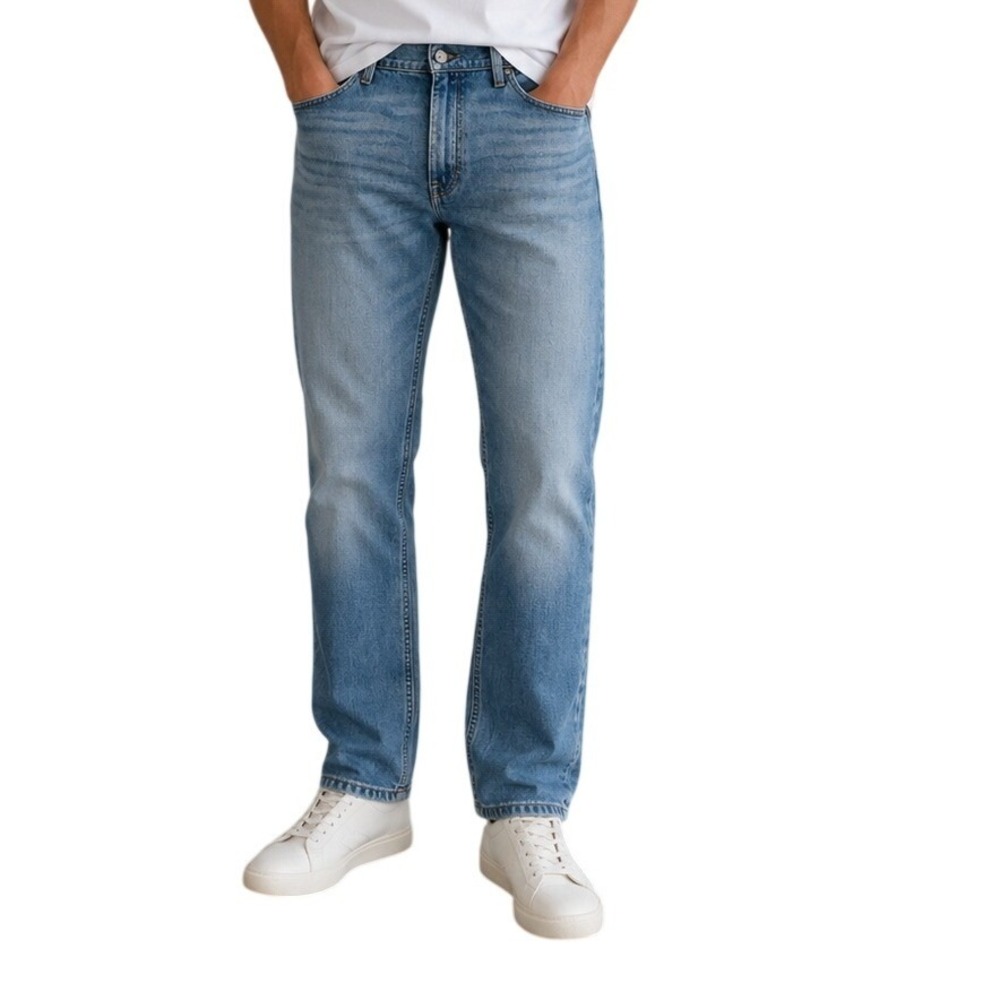 Ariat Medium Wash Blue Denim Relaxed Straight Leg Jeans Men's 42x30